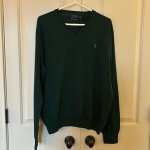 Polo Ralph Lauren- Men’s Classic V-neck Washable Merino Wool Sweater